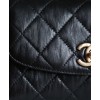 C-C Mini Flap Bag With Top Handle AS2477 Black