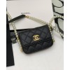 C-C Flap Card Holder With Chain AP2185 Black