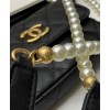 C-C Flap Card Holder With Chain AP2185 Black