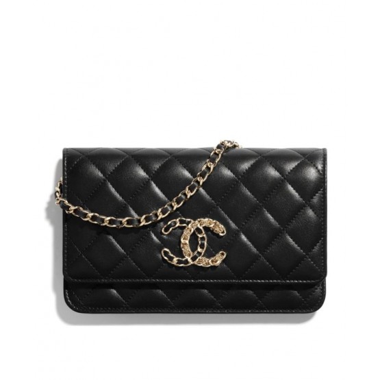 C-C Women's Wallet On Chain AP1794 Black