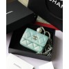 C-C Flap Coin Purse With Chain AP2119 Blue