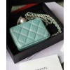 C-C Flap Coin Purse With Chain AP2119 Blue