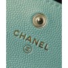 C-C Flap Coin Purse With Chain AP2119 Blue