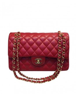 C-C Classic Flap Bag Lambskin 25cm 