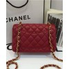 C-C Quilted Leather Flap Bag 20cm  A01116
