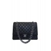 C-C CF MAXI 33cm Bag A58601 Black Calfskin