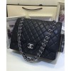 C-C CF MAXI 33cm Bag A58601 Black Calfskin