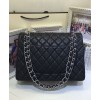 C-C CF MAXI 33cm Bag A58601 Black Calfskin