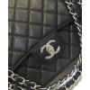 C-C CF MAXI 33cm Bag A58601 Black Calfskin