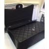C-C CF MAXI 33cm Bag A58601 Black Calfskin