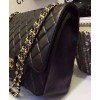 C-C CF MAXI 33cm Bag A58601 Black Lambskin
