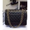 C-C CF MAXI 33cm Bag A58601 Black Lambskin
