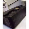 C-C CF MAXI 33cm Bag A58601 Black Lambskin
