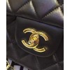C-C CF MAXI 33cm Bag A58601 Black Lambskin