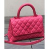 C-C Flap Bag with Top Handle Peachblow