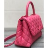 C-C Flap Bag with Top Handle Peachblow