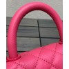 C-C Flap Bag with Top Handle Peachblow
