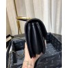 C-C Small Flap Bag with Top Handle AS0625 Black