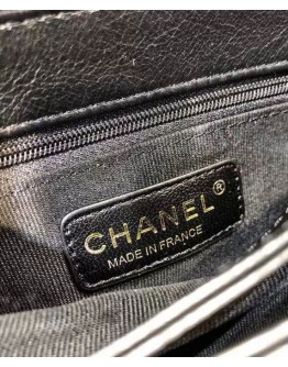 C-C Small Flap Bag with Top Handle AS0625 Black
