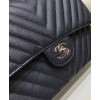 C-C V Type Flap Bag A01112 Black