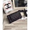 C-C Quilted Flap Wallet in Caviar A31506 Black