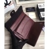 C-C Quilted Flap Wallet in Caviar A31506 Black