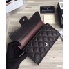 C-C Quilted Flap Wallet in Caviar A31506 Black