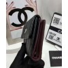 C-C Caviar Quilted Compact Flap Wallet Black