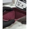 C-C Caviar Quilted Compact Flap Wallet Black