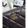 C-C Matrasse Around Zipper Long Wallet Black