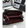 C-C Matrasse Around Zipper Long Wallet Black