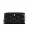 C-C Matrasse Around Zipper Long Wallet Black