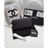 C-C Matrasse Around Zipper Long Wallet Black