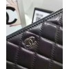 C-C Matrasse Around Zipper Long Wallet Black