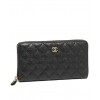 C-C Matrasse Around Zipper Long Wallet Black