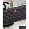 C-C Matrasse Around Zipper Long Wallet Black