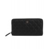 C-C Matrasse Around Zipper Long Wallet Black