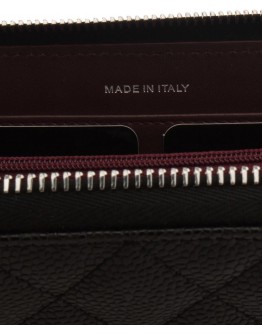 C-C Matrasse Around Zipper Long Wallet Black