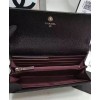 C-C Quilted Flap Wallet in Caviar Black