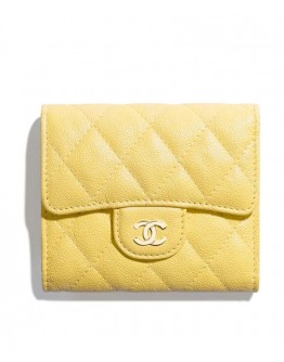 C-C Classic Small Flap Wallet A81900 Yellow