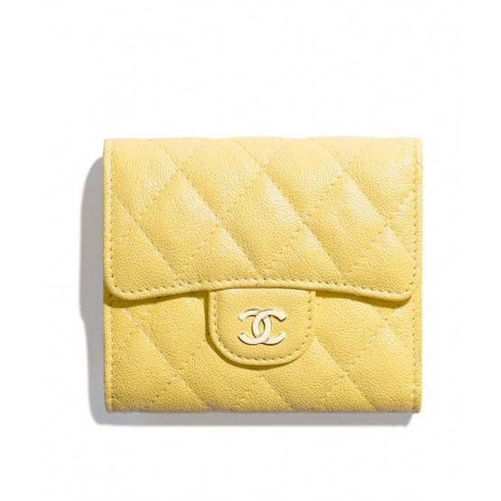 C-C Classic Small Flap Wallet A81900 Yellow
