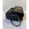 C-C Classic Flap Phone Holder With Chain AP2096S Black