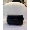 C-C Classic Flap Phone Holder With Chain AP2096S Black