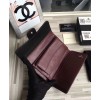 C-C Lambskin Quilted Large Flap Wallet Black