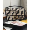 Fendi Raffia Baguette FF Bag 8BR600