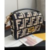 Fendi Raffia Baguette FF Bag 8BR600