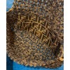 Fendi Baguette Jacquard Fabric Interlace Bag 8BR600 Coffee