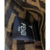 Fendi Baguette Jacquard Fabric Interlace Bag 8BR600 Coffee