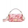 Fendi Beige Baguette  FF Canvas Bag