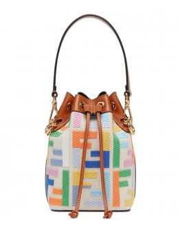 Fendi Mon Tresor Mini-bag In Canvas 8BS010 Coffee
